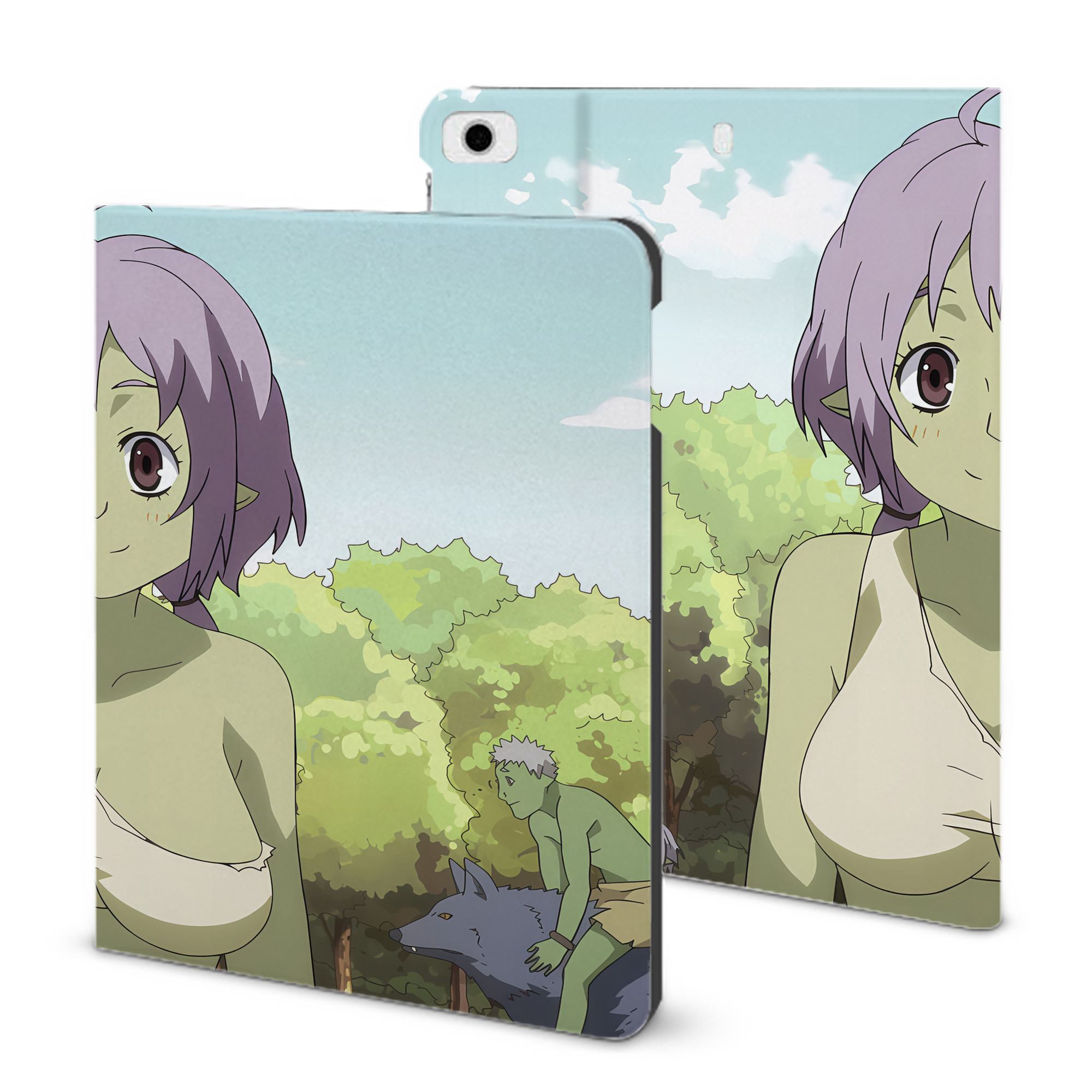 （画像用） 転スラ Regarding Reincarnated to Slime IPad ケース ブック型 PUレザー TPU 耐衝撃 軽量 薄型 ペン収納なし 全面保護 IPad 各モデル対応